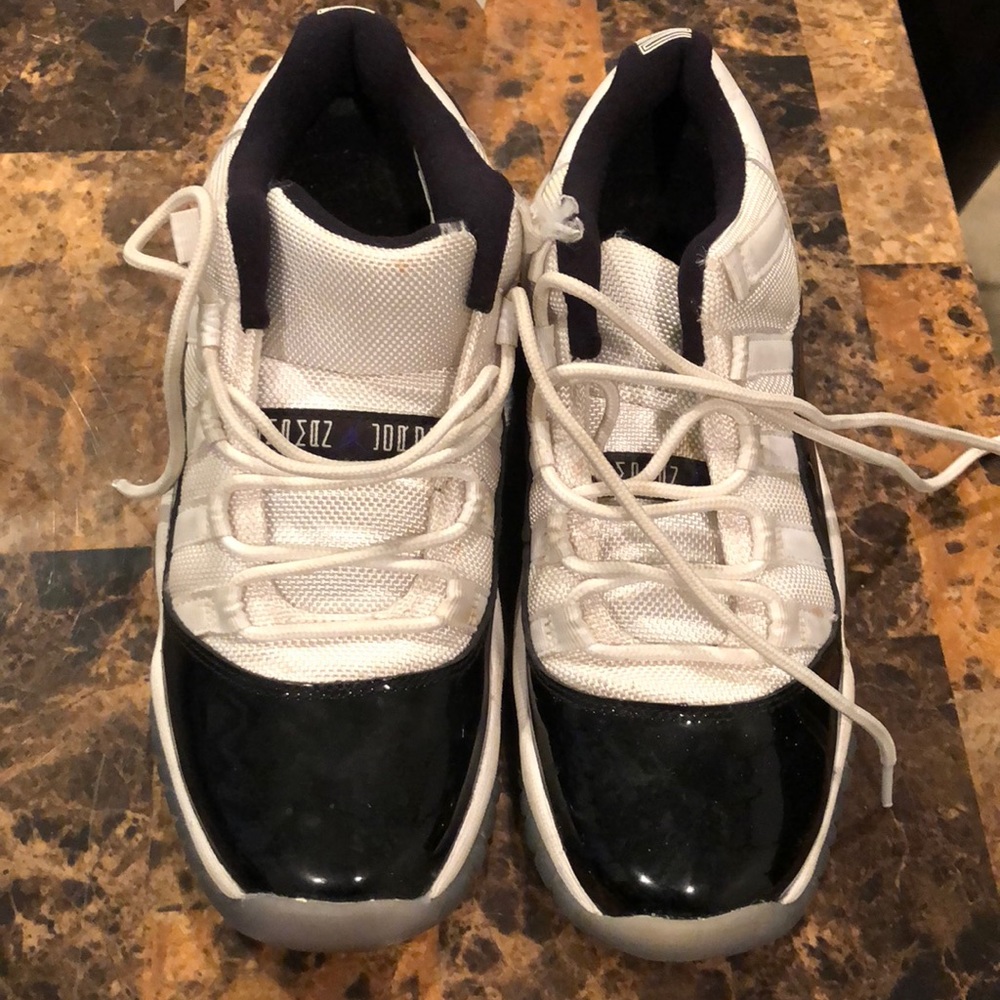 Black and white Jordans